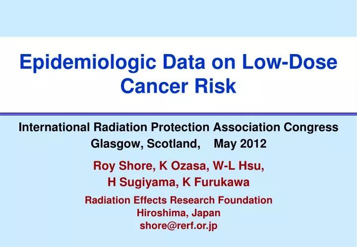 epidemiologic data on low dose cancer risk