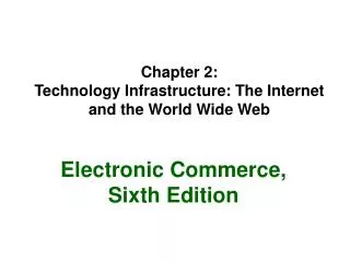 Chapter 2: Technology Infrastructure: The Internet and the World Wide Web