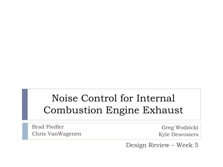 noise control for internal combustion engine exhaust