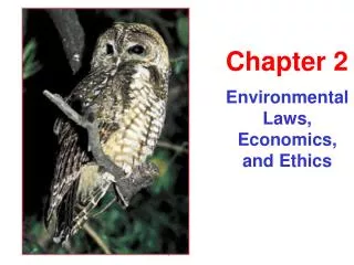 Environmental Laws, Economics, and Ethics