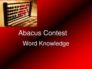 Abacus Contest