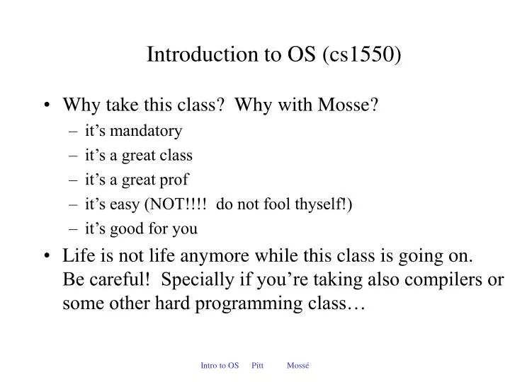 introduction to os cs1550