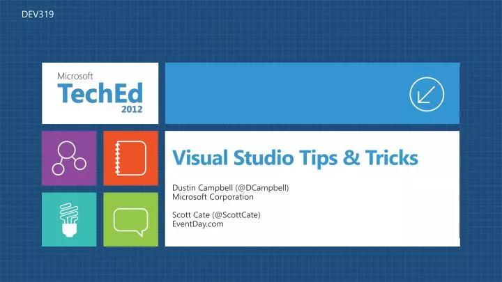 visual studio tips tricks