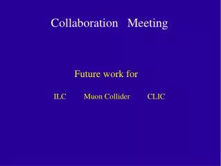 Collaboration Meeting