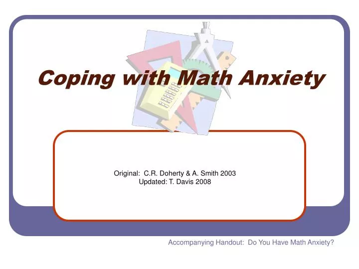 coping with math anxiety