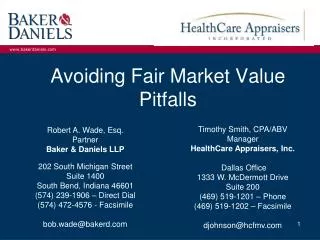 Avoiding Fair Market Value Pitfalls