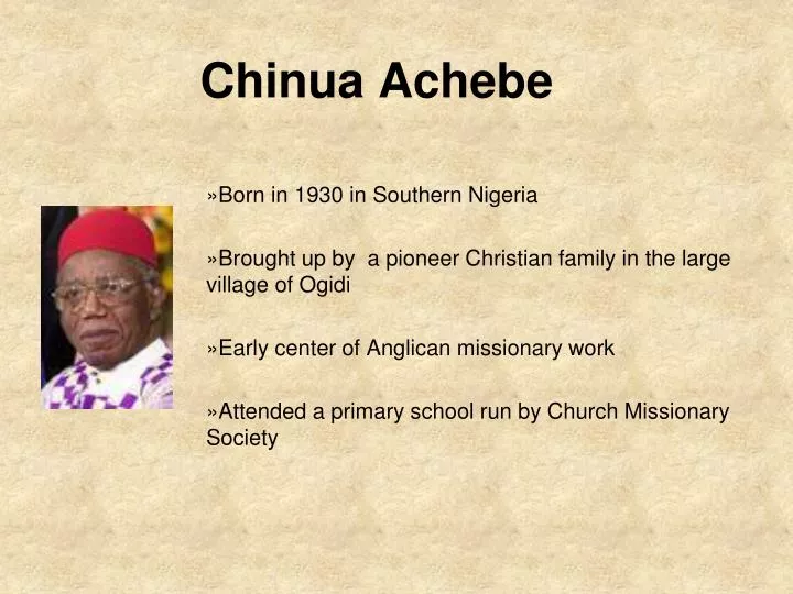 PPT - Chinua Achebe PowerPoint Presentation, free download - ID:1482829