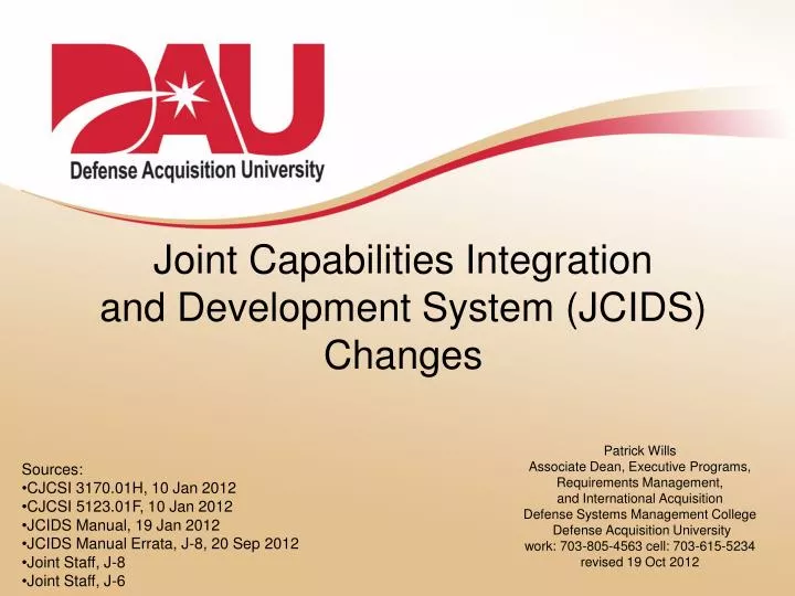 joint capabilities integration and development system jcids changes