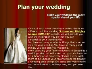 plan your wedding