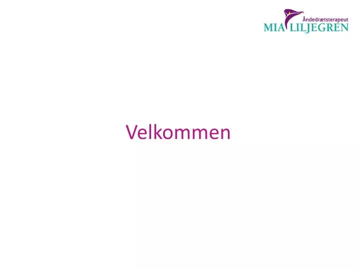 velkommen