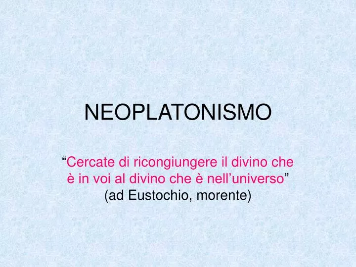 neoplatonismo