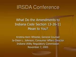 IRSDA Conference