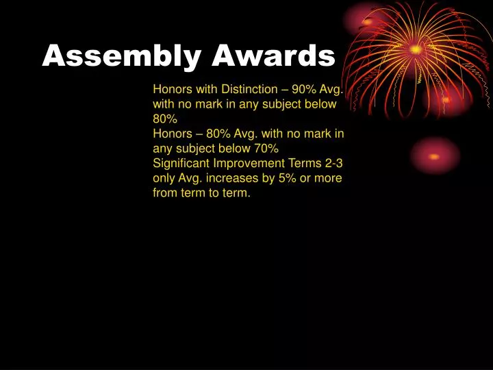 assembly awards