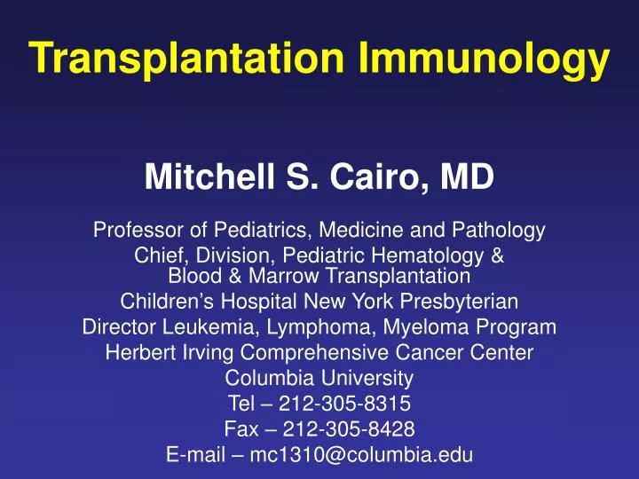 transplantation immunology