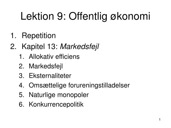 lektion 9 offentlig konomi