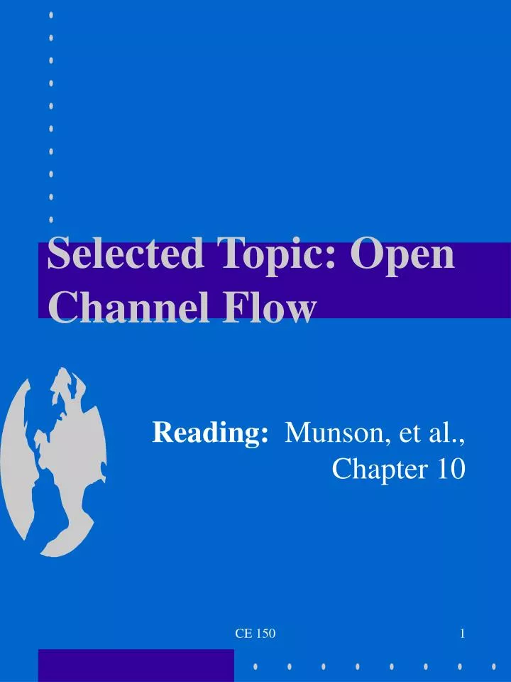 selected topic open channel flow