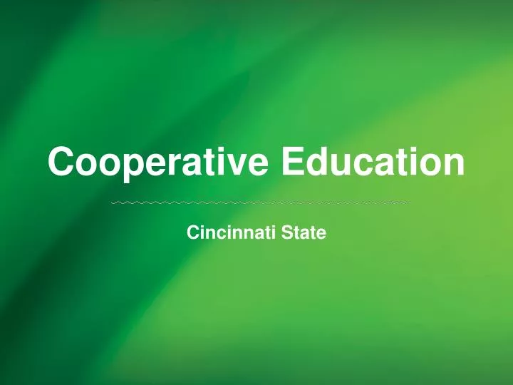 cooperative education