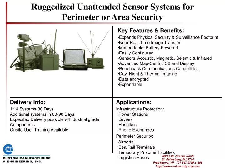 ruggedized unattended sensor systems for perimeter or area security