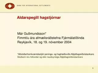 aldarspegill hagstj rnar