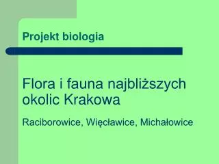 projekt biologia