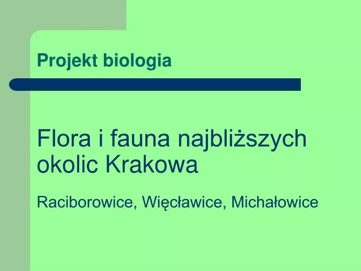 projekt biologia