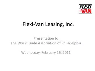 Flexi-Van Leasing, Inc.