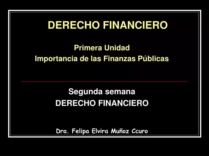 derecho financiero