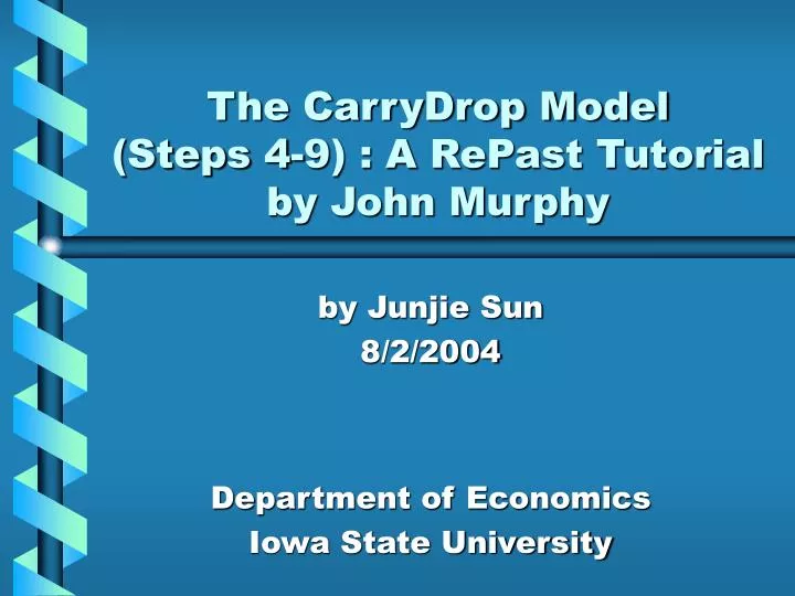 the carrydrop model steps 4 9 a repast tutorial by john murphy