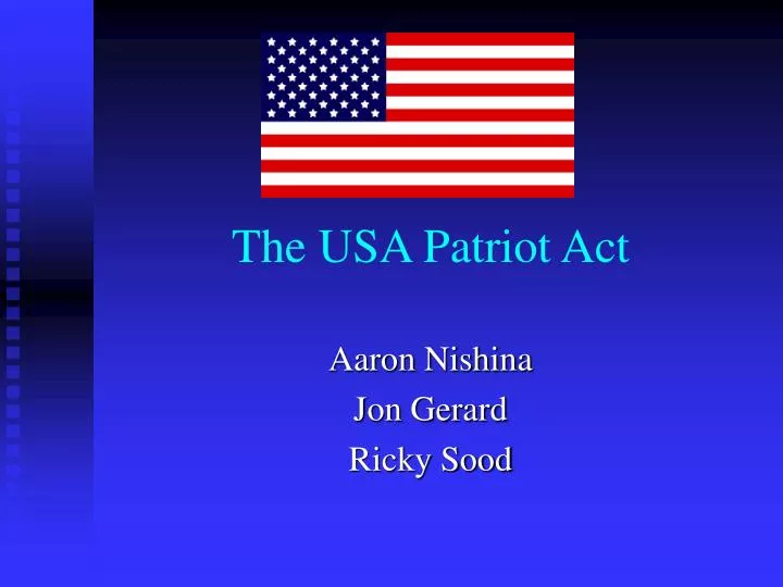 the usa patriot act