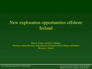 New exploration opportunities offshore Ireland