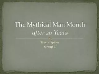 The Mythical Man Month after 20 Years