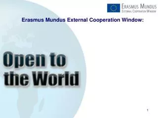 Erasmus Mundus External Cooperation Window: