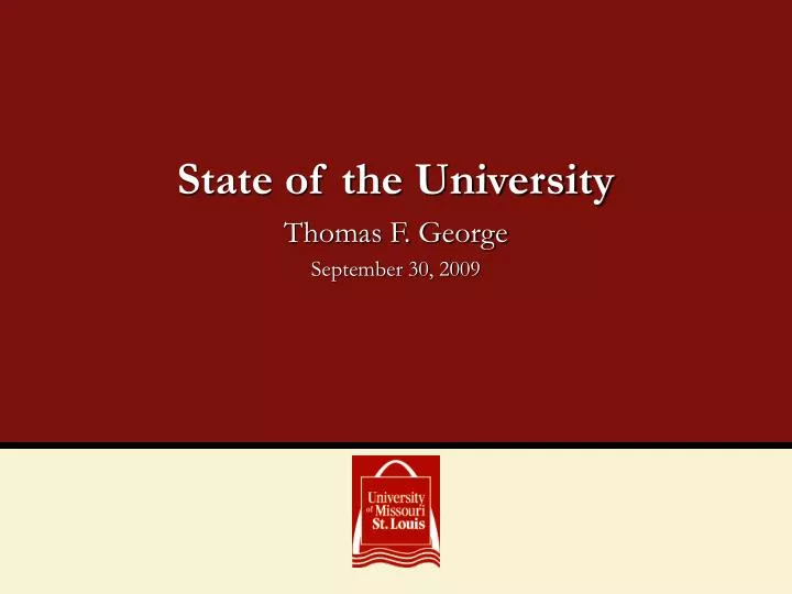 state of the university