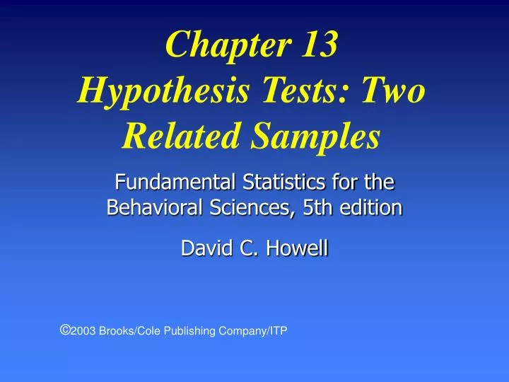 fundamental statistics for the behavioral sciences 5th edition david c howell