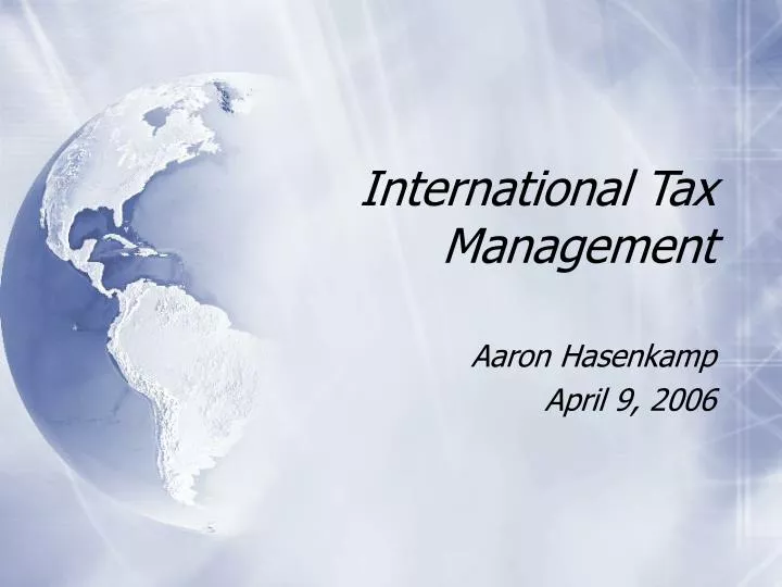 international tax management