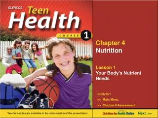 Chapter 4 Nutrition