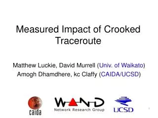 Measured Impact of Crooked Traceroute