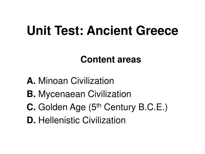 unit test ancient greece