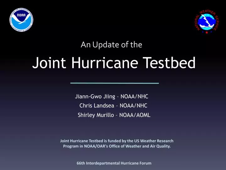 joint hurricane testbed