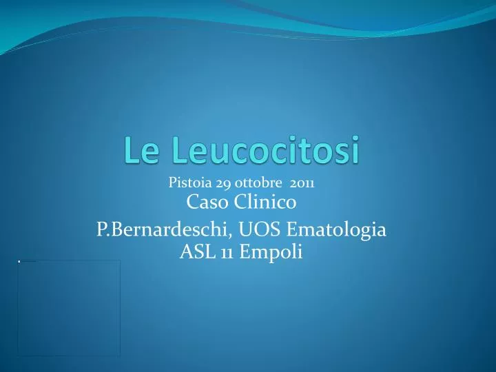 le leucocitosi