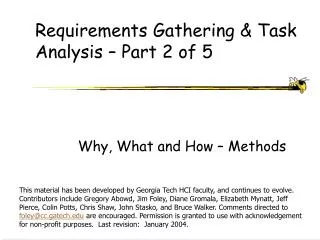 Requirements Gathering &amp; Task Analysis – Part 2 of 5