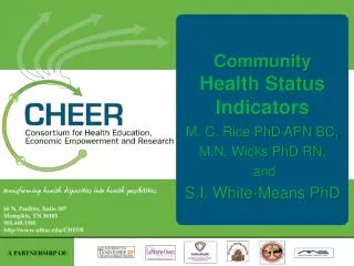 Community Health Status Indicators