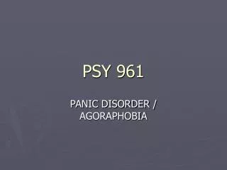 PSY 961