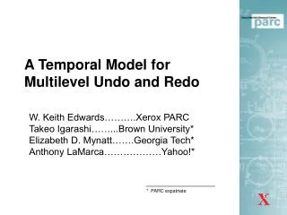 A Temporal Model for Multilevel Undo and Redo