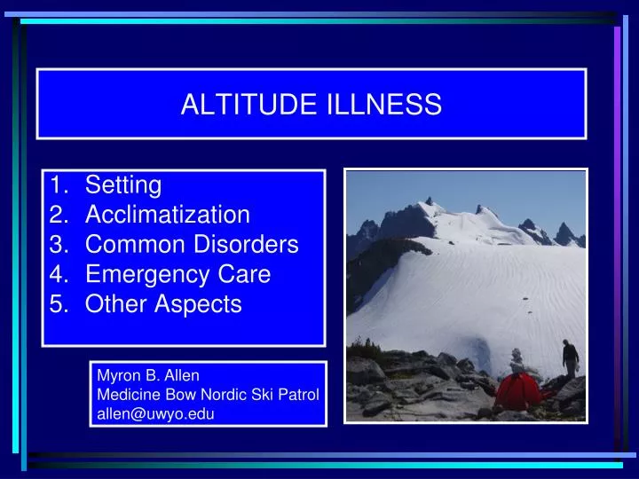 altitude illness