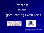 Preparing for the Higher Learning Commission - slide 1