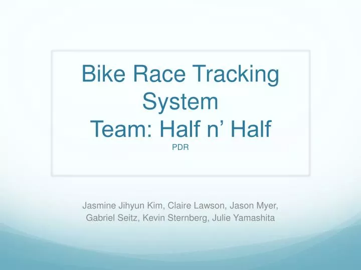 bike race tracking system team half n half pdr