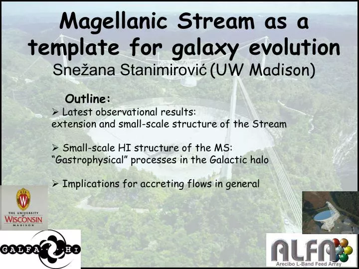 magellanic stream as a template for galaxy evolution sne ana stanimirovi uw madison