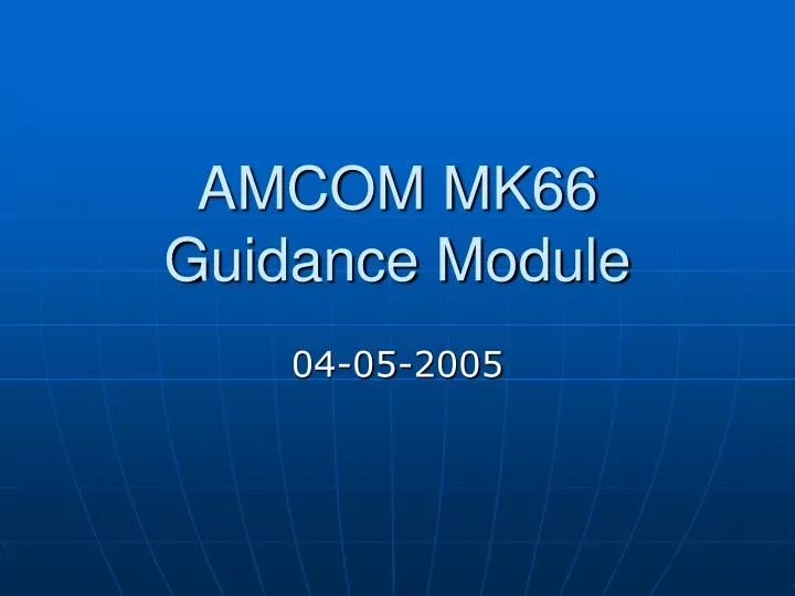 amcom mk66 guidance module