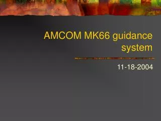AMCOM MK66 guidance system